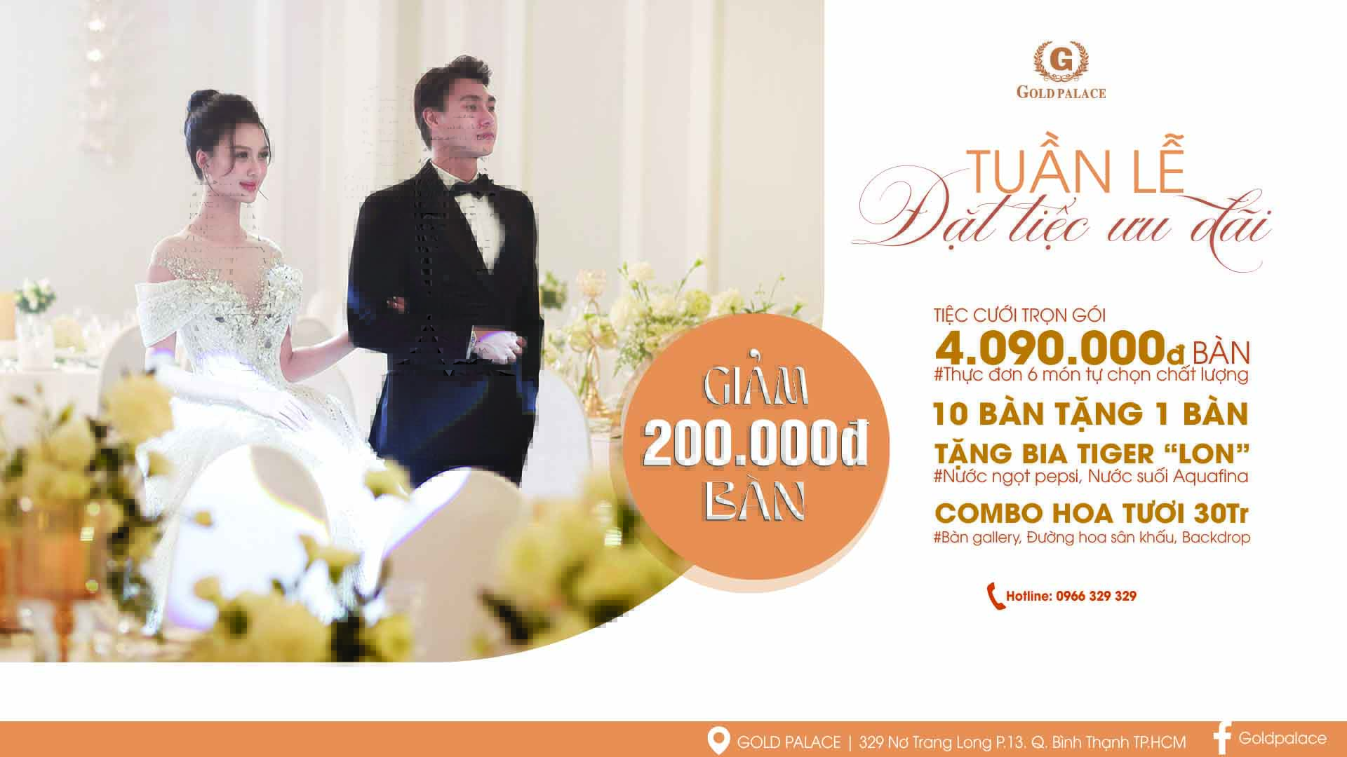 TRỌN GÓI TIỆC CƯỚI CHU TOÀN - CHẤT LƯỢNG CHỈ 4.090.000Đ/BÀN